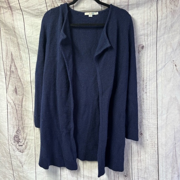 Boden Wool Alpaca Knit Women's Navy Open Front Cardigan Sweater 2 - Picture 1 of 6